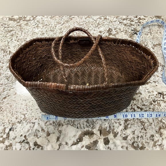 Dragon Diffusion Triple Jump small dark brown - leather woven basket tote - Picture 11 of 14